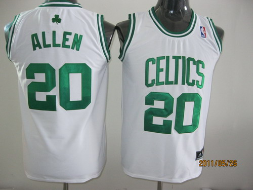 NBA Kids Boston Celtics 20 Ray Allen Authentic White Youth Jersey